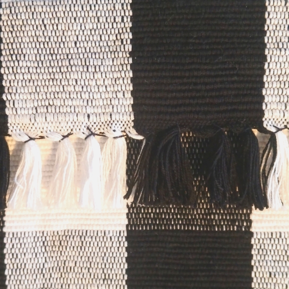 Table Runner 13" X 72" B&W Buffalo Plaid - Picture 4 of 5